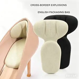 T-Shaped Heel Grips Half Sole Pads, Thickened Foam Anti-Wear Foot Cushions for High Heels