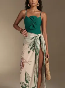 Curvvvy Vacation Printed Bikini Set for Women, Colorful Beach Two Piece Swimsuit, Summer Beachwear, Tropical Floral Swimwear, Sexy Pool Party Bikini, Boho Style Swimsuit, Spring Break Outfit, Resort Wear, Holiday Swimwear