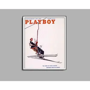 [Sale up to 50%] Vintage Skiing Poster, Ski Photo Print, Magazine Cover, Retro Wall Art, Ski Lodge Decor, Winter Poster Artistic Decoration