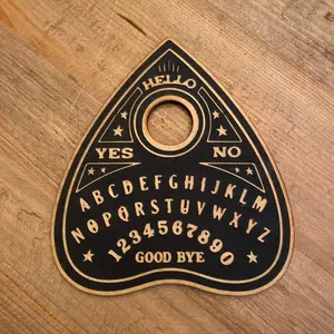 Planchette Pendulum Board & Sphere Holder (Black Painted)