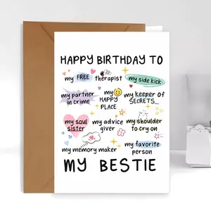 Funny Birthday Card for Best Friend, Humorous Greeting Card for Good Friends, Perfect Gift for My Bff, Fun and Playful Design