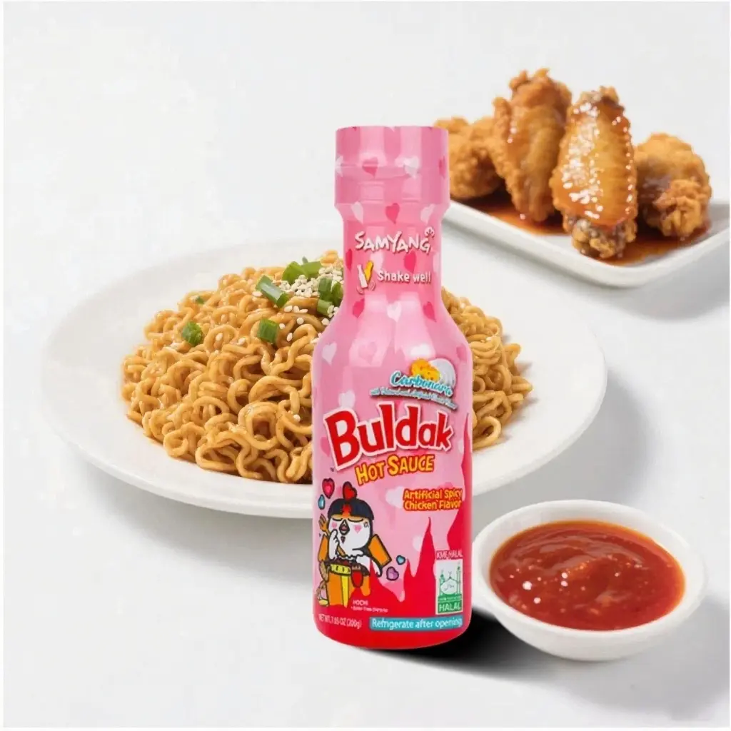 SAMYANG Buldak Noodles Hot Chicken Sauce 200g Carbonara Flavor Hot Chicken Sauce with Rich Creamy Cheese Flavor & Spicy Kick Food SAMYANG Buldak Noodles Hot Chicken Sauce 200g Carbonara Flavor Hot Chicken Sauce with Rich Creamy Cheese Flavor & Spicy Kick Food