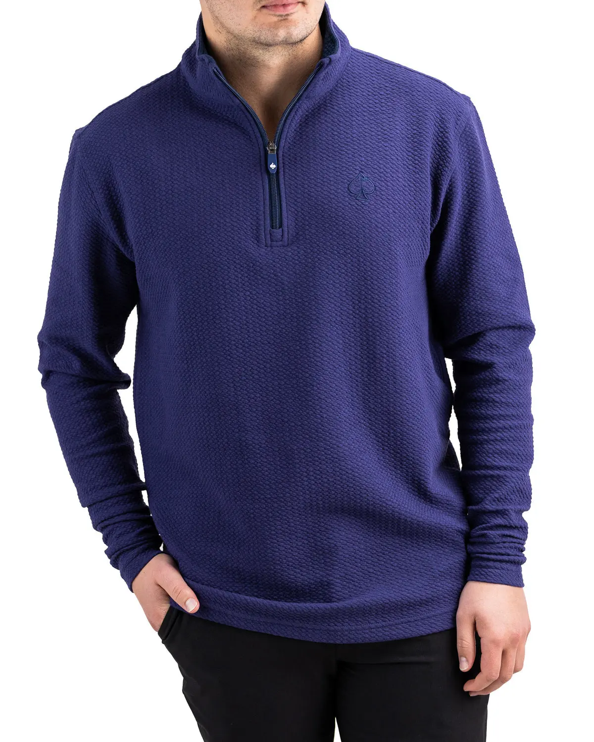 Pins and Aces Player Preferred Waffle Knit Pullover - Navy