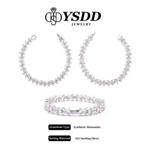 【11.15 Eternal Bloom】Intricate 5CT Marquise and Round Butterfly Tennis Bracelet vvs Synthetic Moissanite Bracelet in 925 Sterling Silver