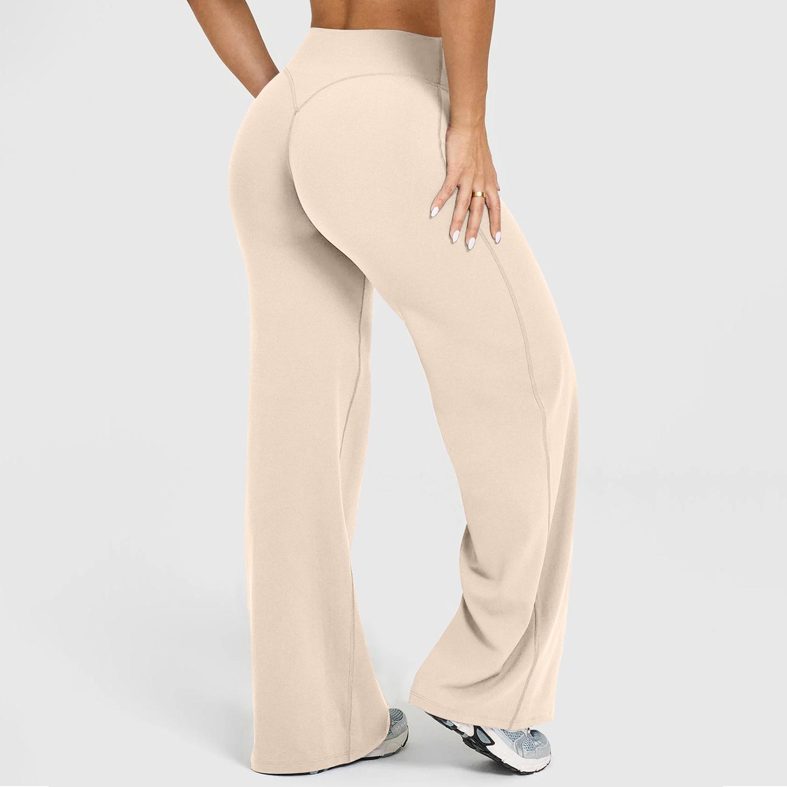 JGS1996 Women's High Waisted Straight Leg Yoga Pants - Casual Loose Outfit Lounge Pants Soft Stretchy Seamless Leggings Comfortable Flattering Activewear Summer for Workout Gym Daily Wear JGS1996 Women's High Waisted Straight Leg Yoga Pants - Casual Loose Outfit Lounge Pants Soft Stretchy Seamless Leggings Comfortable Flattering Activewear Summer for Workout Gym Daily Wear