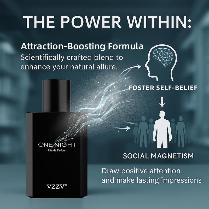 One Night Cologne for Men, Long-Lasting Men's Eau de Parfum 3.4Oz, Captivating & Irresistible Aura Scent for Nightclub, Date Night & Evening Events, Boost Confidence & Attraction