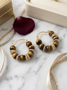 Vintage Oil Drip Gold Plated Hoop Earrings, High Quality Earrings, Earring Stacking Set, Stackable Earrings, Beaded Decor Jewelry for Women, Daily Clothing Decor, Trendy All-match & Exquisite Jewelry for Birthday Gift, Hoop Earring Sets