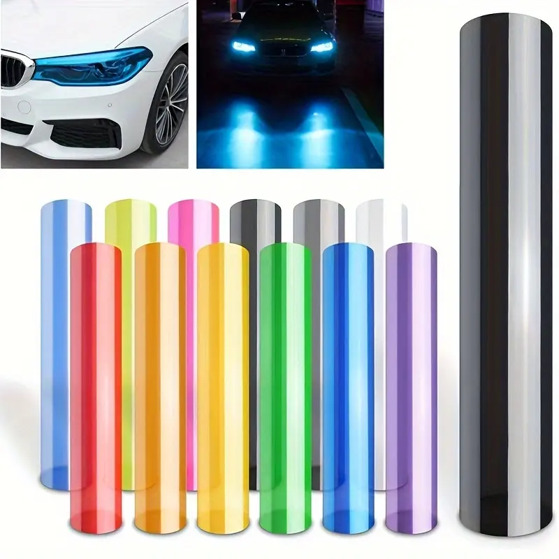 Self Adhesive Headlight Taillight Vinyl Tint Film For Car/Motorcycle 12 Inch X 39 Inch Roll