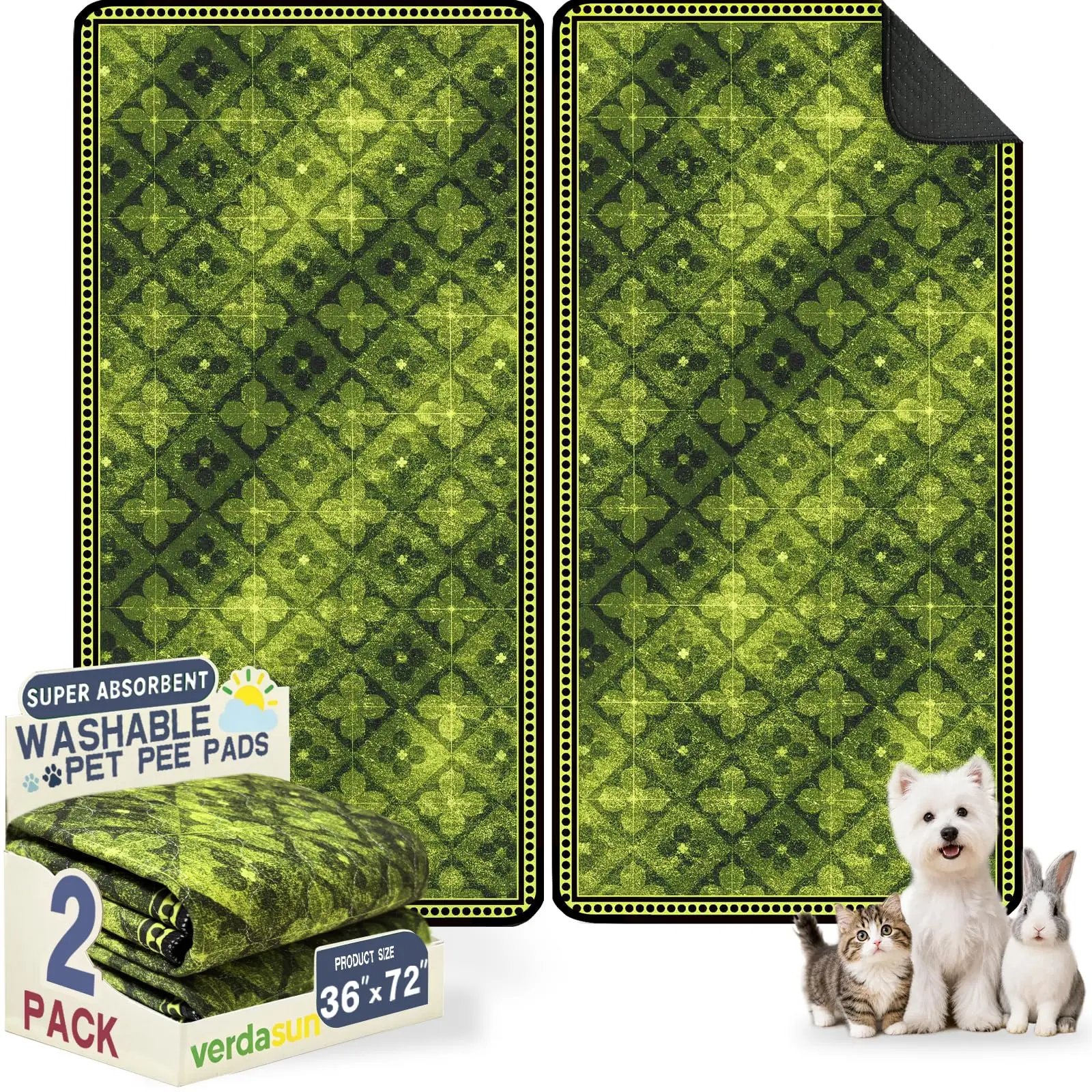 Sunlit Meadow Washable Dog Runner – Ultra-Absorbent Leak-Proof Long Mat with Silent Surface & Secure Grip, OEKO-TEX Certified for Bright Spaces