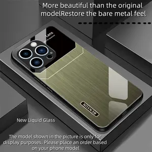 Smartphone Accessory Bundle - Metallic Texture Casing, Liquid Tempered Glass Screen Protector, TPU Cover for iPhone 11, 12, 13, 14, 15, 16 Plus, Pro, Pro Max