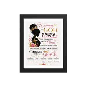 Woman of God Framed Photo Paper Print, Hanging Wall Decor for Room