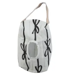 Multipurpose Cotton Wet Wipe Pack with Striped Designs Convenient Storage Case Elegant Bowknot Home Organization