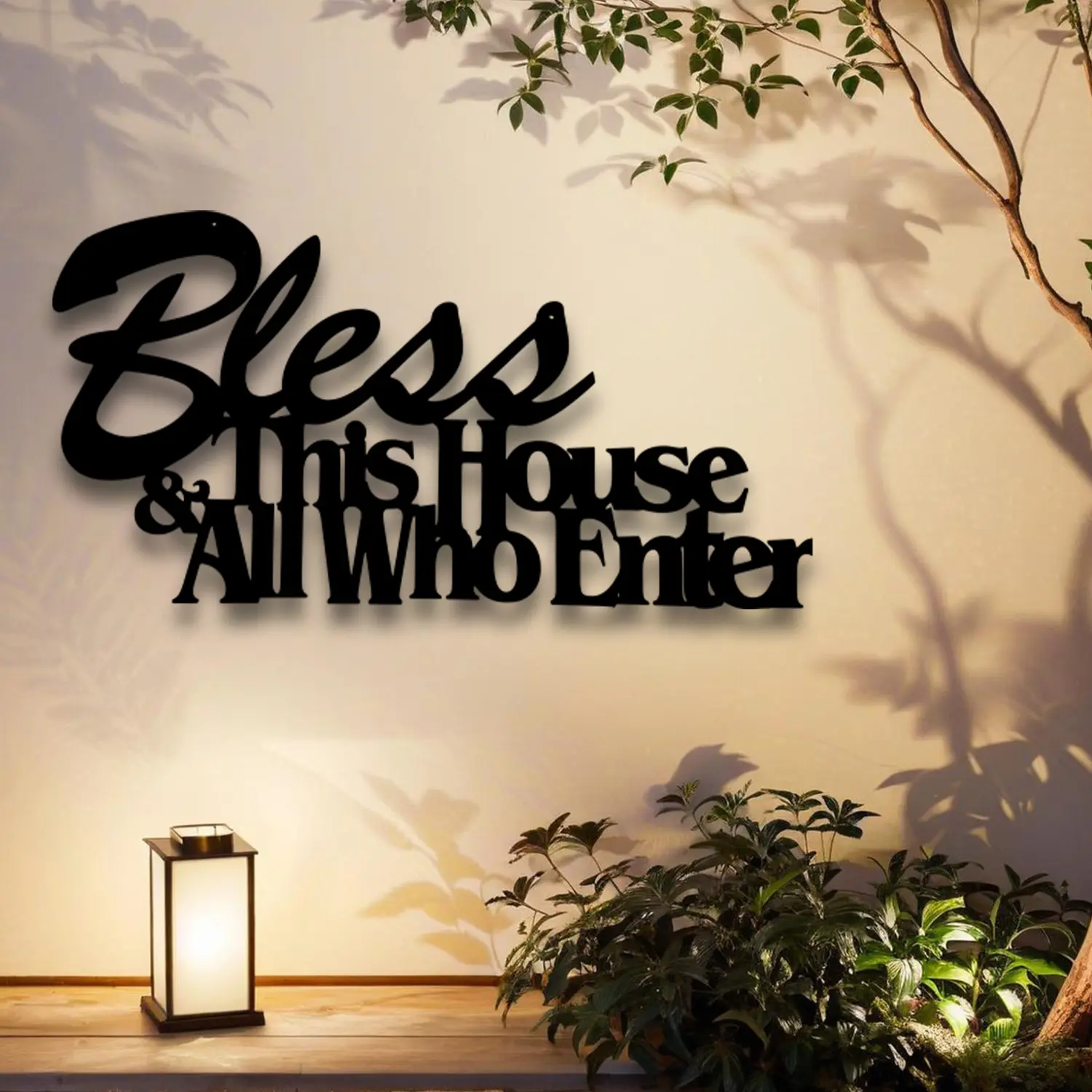 Christian Faith Bible Verse Wall Art Religious Metal Decorative Plaque, Inspirational Home Office Church Religious Decorations, Blessing Sign for Living Room Bedroom