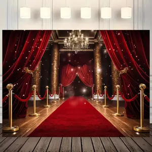 Red Carpet Background Banner, 1 Count Elegant Wedding Party Decoration, Wedding Arched Backdrop, Wall Decoration, Anniversary Decoration, Garden Decoration, Indoor & Outdoor Decoration, Ornaments