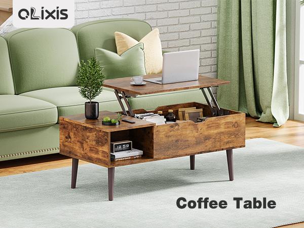Coffee Table,Lift Top Coffee Tables for Living Room,Rising Tabletop Wood Dining Center Tables with Storage Shelf and Hidden Compartment Coffee Table,Lift Top Coffee Tables for Living Room,Rising Tabletop Wood Dining Center Tables with Storage Shelf and Hidden Compartment