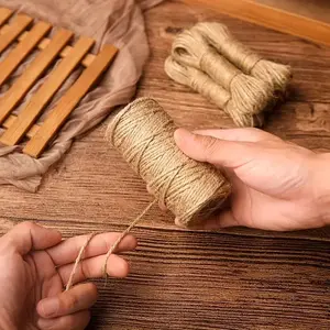 2mm Jute Cord Twine Rope 100M/200M, All Natural Twine, Natural Hemp String for DIY Crafts, Sewing, Gift Wrap, Wedding & Home Decoration #JuteRope #DIYCrafts #WeddingSupplies #BirthdayDecor #HomeDecor