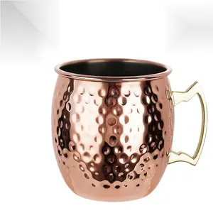 New Stainless Steel Moscow Mule Cup Cocktail Cup Liquor Cup Cold Drink Cup Beer Cup Drum-Shaped Cup Drinkware Tumbler Mug Coffee Reusable Reuse Washable Ceramic