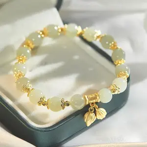 Elegant Chinese Style Faux Jade Stretch Bracelet for Women | Symbolic Beaded Jewelry for Peace, Love, Blessings, Luck & Prosperity wellness gift girlfriend💕