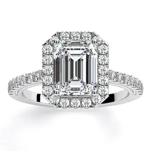 Florizel - Emerald Moissanite Engagement Ring Florizel - Emerald Moissanite Engagement Ring