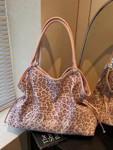 Fashionable Large Capacity Leopard Print Shoulder Bag, Fashionable Patterned Bag, Elegant Commuter Bag, Simple Design for Outdoor Shopping, Versatile and Stylish Handbag, Fashionable Unique Bags
