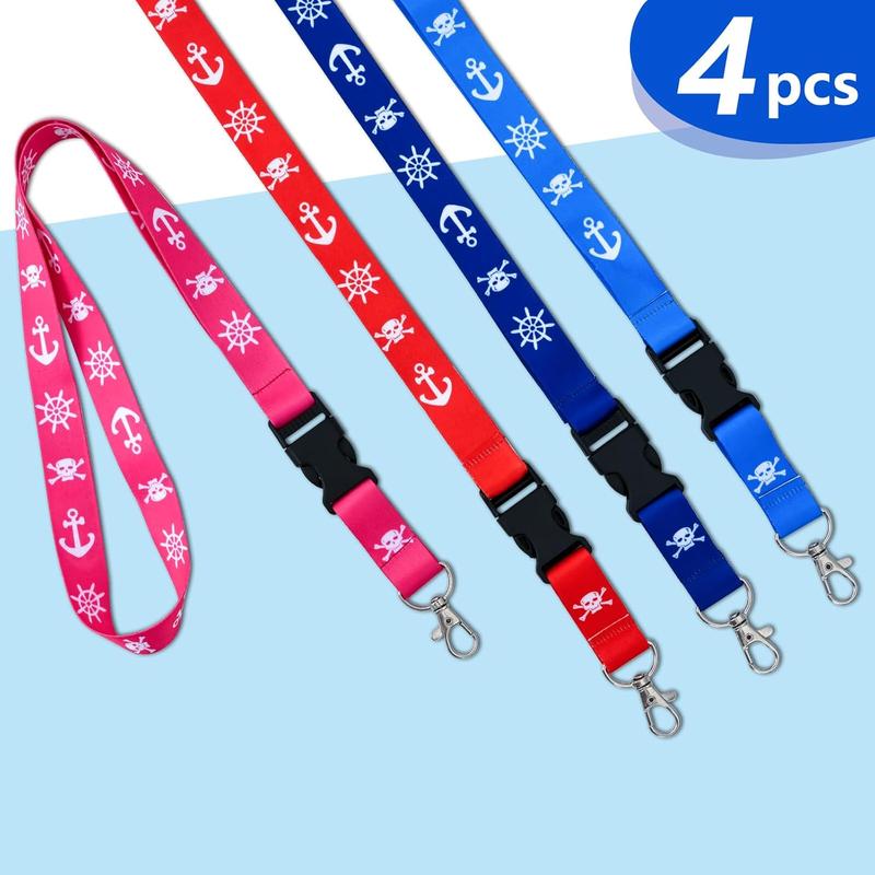 Cruise Lanyards 4 Pack Waterproof Lanyards with ID Badge Reel Holder, Detachable Buckle for Ship Key Cards, Cruise Ship Essentials