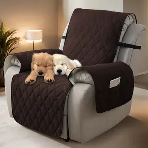 Waterproof Recliner Covers, Non-slip Armchair Covers, Reclining Slipcovers with Pocket, Furniture Protector for Pets