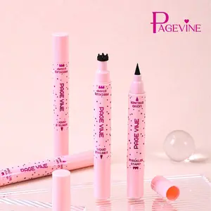 PAGE VINE Dual-Ended Freckle Stamp Pen & Liquid Eyeliner 4 Shades for All Skin Tones Hyper-Realistic Sun-Kissed Faux Freckles Long-Lasting Smudge-Proof Formula