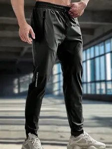 Men's Sports Jogger Pants with Elastic Ankle Cuffs - Single Pack Running Sweatpants Suitable for Spring & Summer