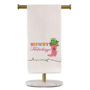 Howdy Holidays Hand Towel White/Multi 20x28