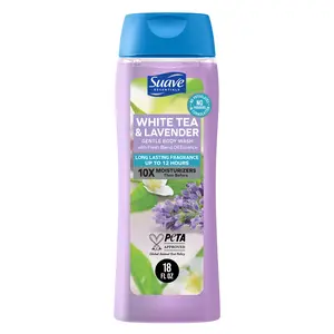 Suave Essentials Moisturizing Body Wash, White Tea Lavender, 18 Oz Unilever Home and Personal Care - North America