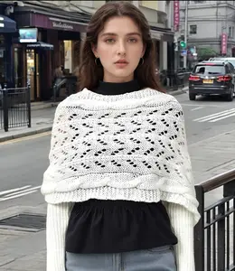 Knitted Cable Wrap, Shrugs For Women, Knitted Wrap