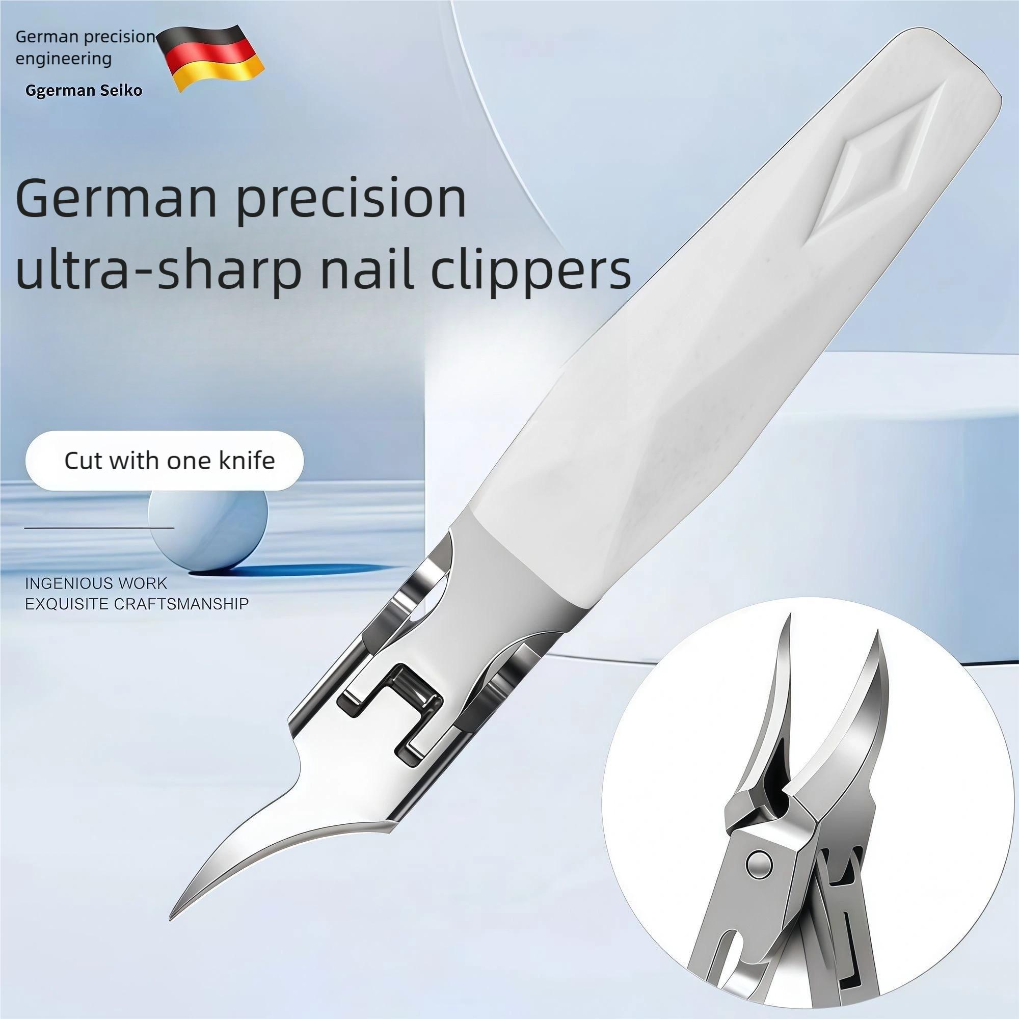 Eagle Beak Clippers with Wide Jaw for Thick, Hard Nails, German-Engineered 3-Piece Multi-Pack, Unisex Nail Care Set for Seniors, Mature, 50G, Cuticle Tool, Nail Cutters, Toenail Clipper Set