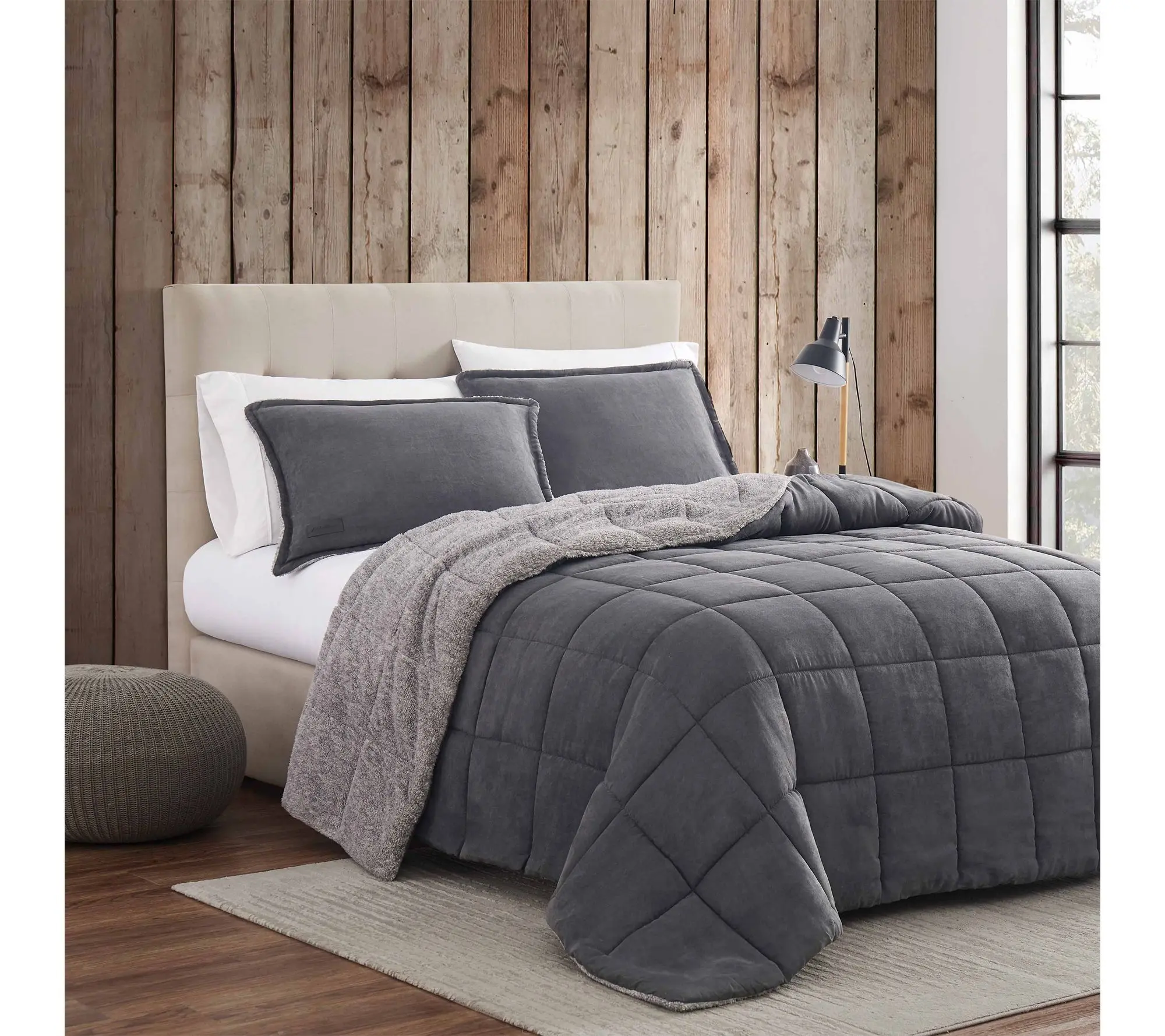 Eddie Bauer Sherwood Grey Textured King Comforter Set Eddie Bauer Sherwood Grey Textured King Comforter Set