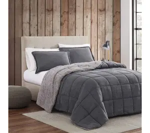 Eddie Bauer Sherwood Grey Textured Queen Comforter Set
