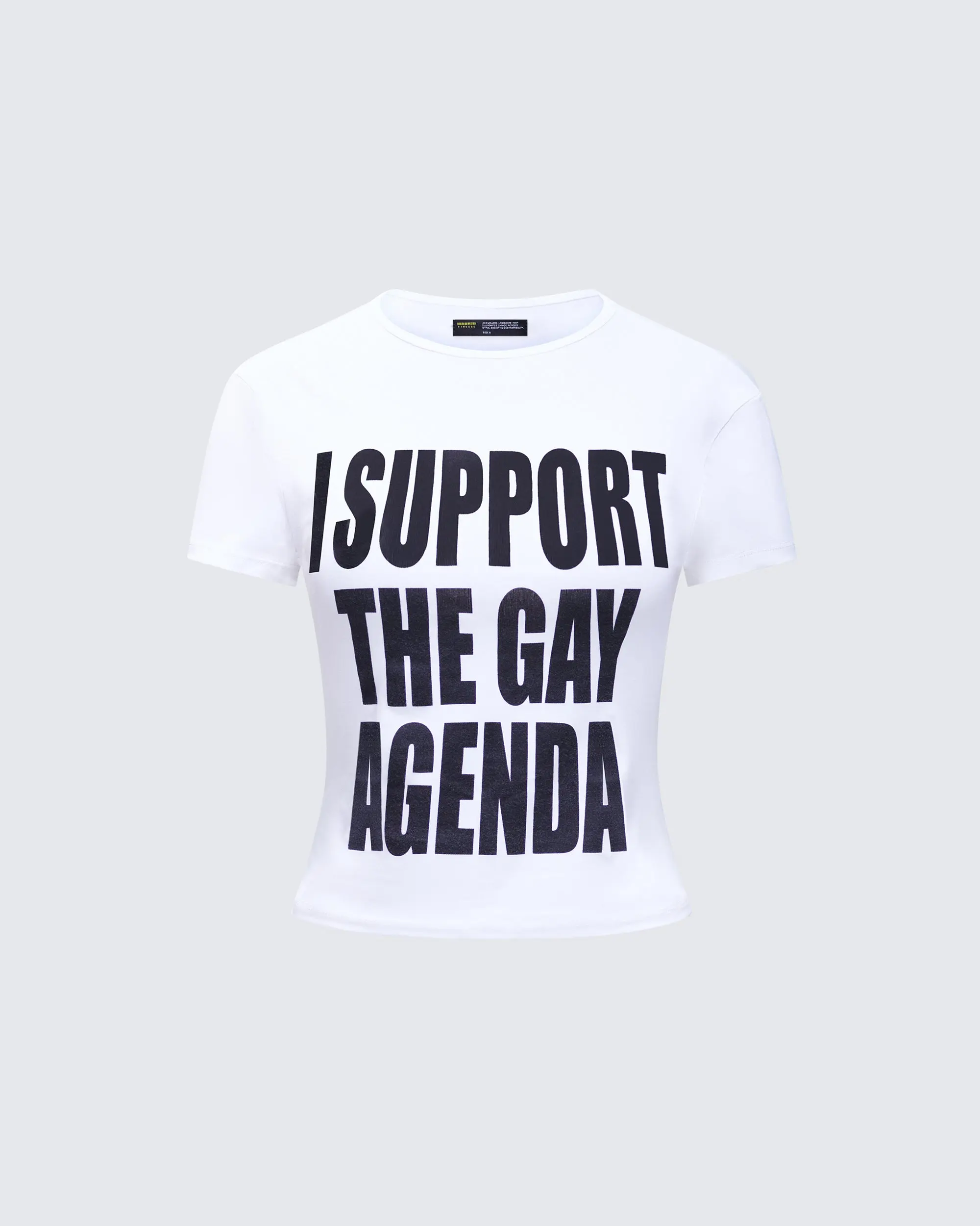 Drea White Slogan Classic Tee