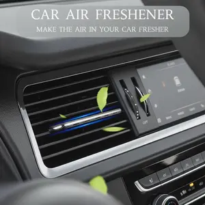 Car Vent Air Freshener Clip with Free Lavender Sachet – Premium Car Perfume Diffuser, Long-Lasting Odor Removal, Refillable Car Fragrance Accessory