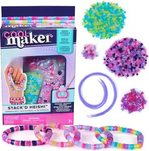 Cool Maker, Stack’d Heishi Expansion Pack Bead Kit, Bracelet Making Kit with Over 1300 Beads for Bracelets, Makes 15, Arts and Crafts Kids Toys for Girls Ages 7 and up