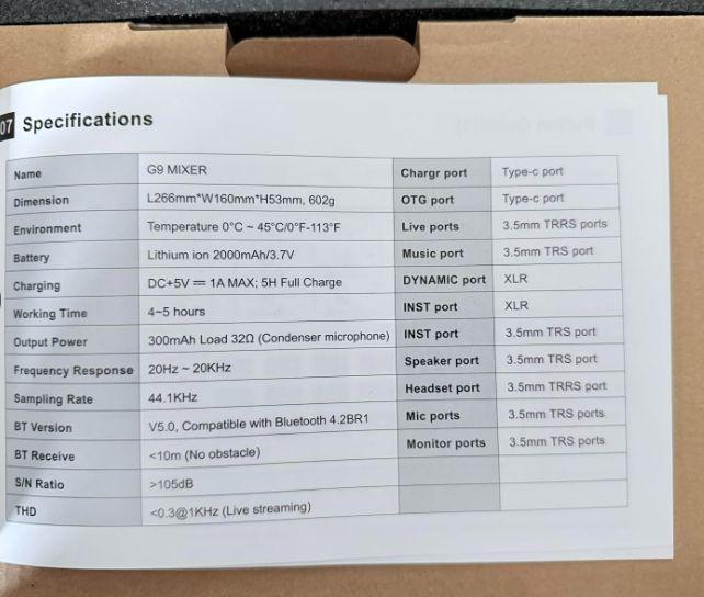 Item: G10(No microphone)