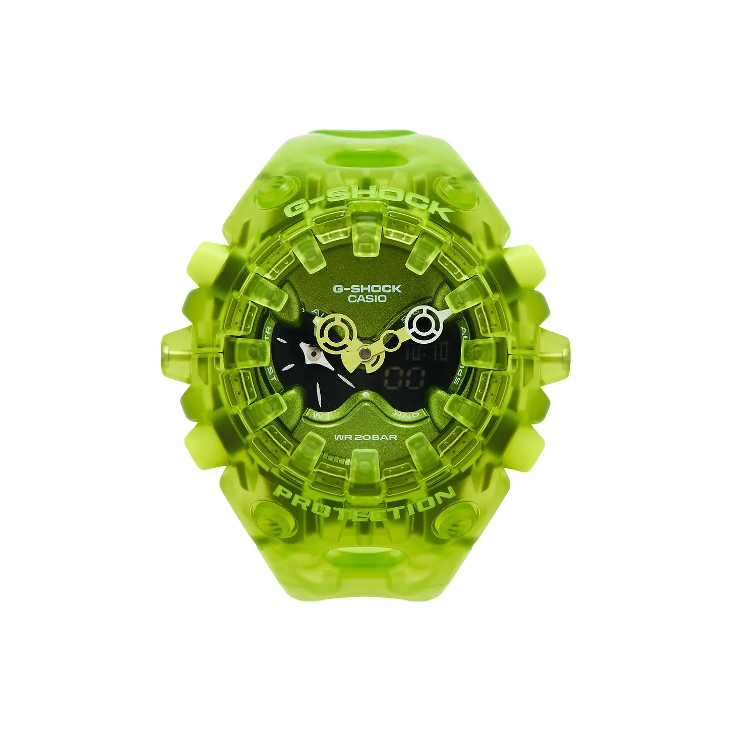 G-Shock GAV01 Transparent Pack Watch in Lime