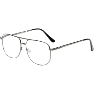 The Intellectual Metal Clear Bifocal Aviator Reader, Cheaters Reading Glasses, Men Women