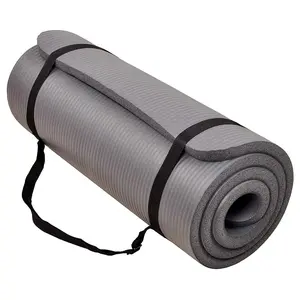 BalanceFrom GoCloud 1" Extra Thick Exercise Yoga Mat with Carrying Strap