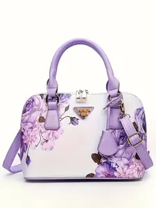 Elegant Ethnic Style Handbag, Blue-And- Porcelain Crossbody Bag for Women, Vintage Shell Design Shoulder Bag, Fashionable European and American Style, Trendy Crossbody Bag, Stylish Crossbody Bags