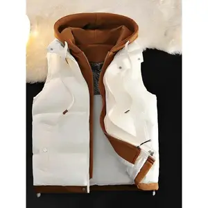 Luxury Simulation Two-Piece Vest Jacket-Sleeveless, Hooded, Zipper Coat, Suitable for Autumn and Winter | Machine Washable Menswear Tops