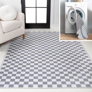 JONATHAN Y Ainsley Modern Cottage Checkerboard Washable Area Rug; for Living Room, Kitchen, Bedroom, Dining Room, Office