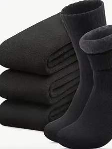 Men Women Thick Warm Winter Socks, Insulated Ski Snow Boot Hiking Socks, Elastic Open End No Pilling, Long Outdoor Sports Set Running Socks