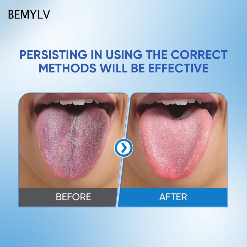 BEMYLV Probiotics Mint Tongue Cleaning Kit  1 Min Deep Clean for Stubborn Coating Bad Breath Post Meal Smoking Essential 50g Long Lasting Freshness