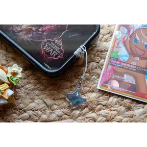 Cookie Run Kingdom Silent Salt Beast Jam Acrylic Phone Charm | Glitter Epoxy Front | 1" x 1"