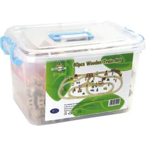 CHH  80 Pieces Wooden Train Set