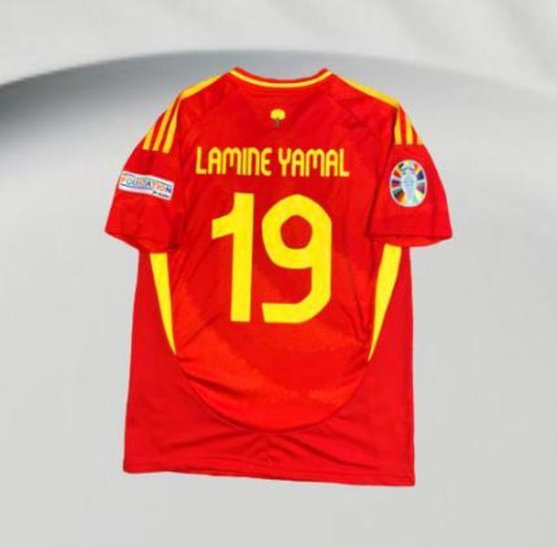 2024 2025 Away Black Quick-Dry Short Sleeve Shirt No.19 Yamal Football Jersey