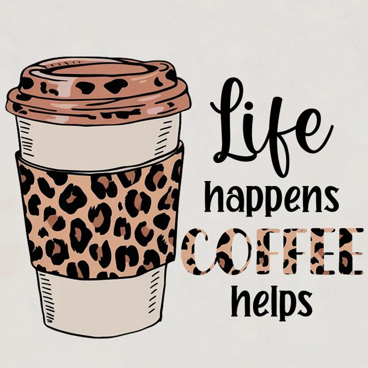 Coffee Cup Pattern Wall Sticker, Removable Self Adhesive Wall Decal, Decorative Sticker for Home Living Room Bedroom Coffee Shop